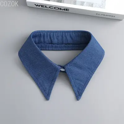 Image de Col de Chemise Démodé en Denim - Accessoire Fashion