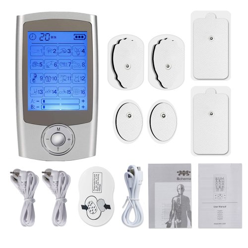 Imagen de 16 modos Tens eléctricos Relax Estimulador muscular EMS Acupuntura Masaje corporal Terapia digital Máquina de adelgazamiento Electroestimulador