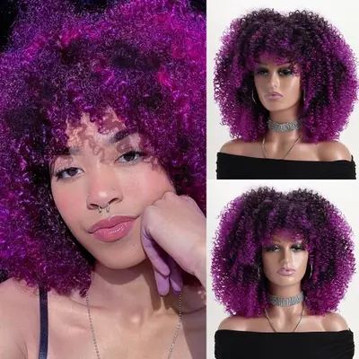Image de Perruque Afro Bouclée 16" - Synthétique Doux & Naturel