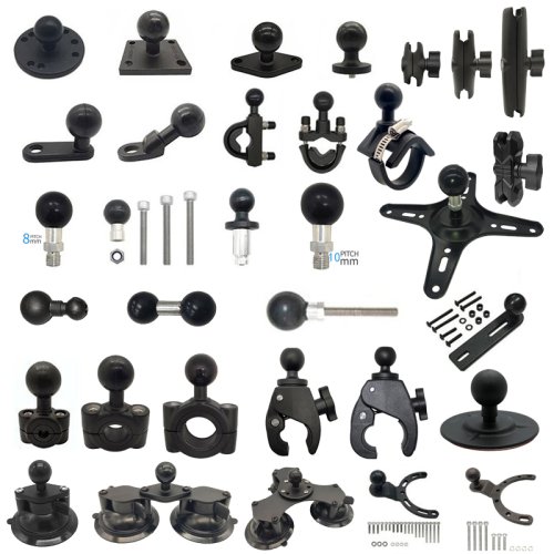Imagen de Soporte de Bola para Moto con Abrazadera de 1 Pulgada y 25mm