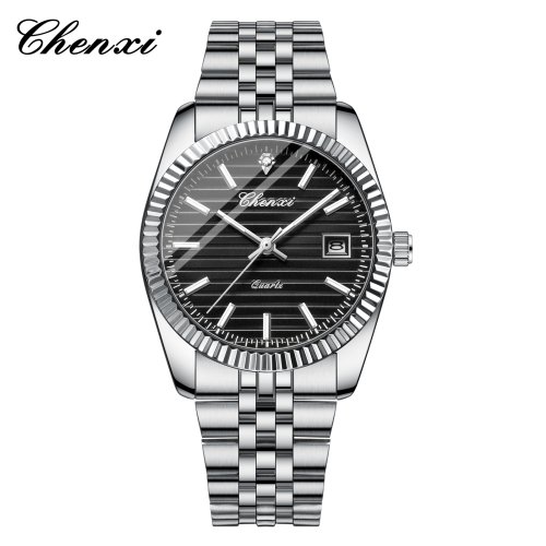 Bild von CHENXI 004D Herren Quarzuhren Luxus Edelstahl Uhr Wasserdicht Leuchtdatum Armbanduhr Casual für Männliche Uhr