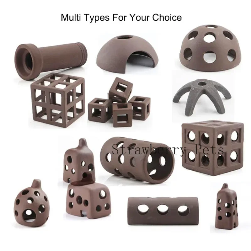 Zdjęcie Naturalna ceramiczna dekoracja akwarium – schronienie dla ryb i krewetek, dom dla skorpionów, symulacja kamienia, kanister z efektem naturalnego środowiska