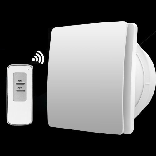 Image of High-Speed 4-6 Inch Wall-Mounted Exhaust Fan with Remote Control for Bathroom, Kitchen, and Toilet Ventilation