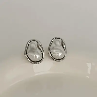 Image de Boucles d'oreilles Perles Baroques Vintage Or