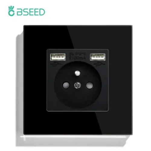 Double USB Noir