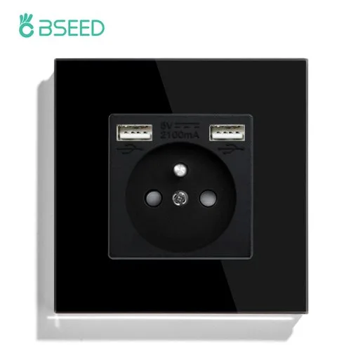 Double USB Black