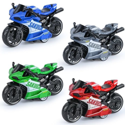 Image of Alloy Mini Motorcycle Car Toys Metal Sakura-V2 Pull Back Speed Motorbike Collection Racing Vehicle Figures For Kids Adults Gift