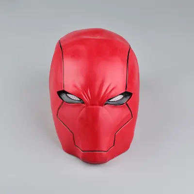 Image de Masque de Cosplay Super Héros - Casque Rouge en Latex