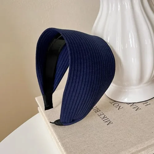 Immagine di Nuove fasce per capelli in cotone morbido e largo per donne e ragazze, turbante coreano neutro solid...