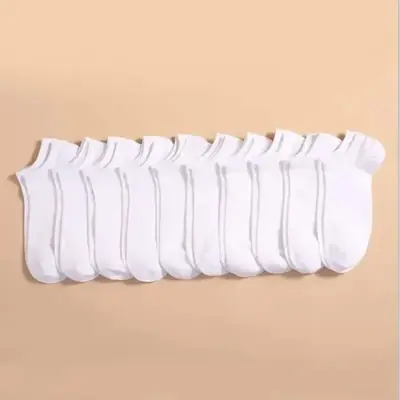 Image de 10 Paires de Chaussettes Sport Respirantes Homme - Blanc & Noir