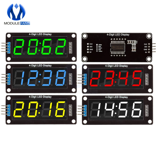 Image de Affichage LED TM1637 4 chiffres - Module 7 segments pour Arduino