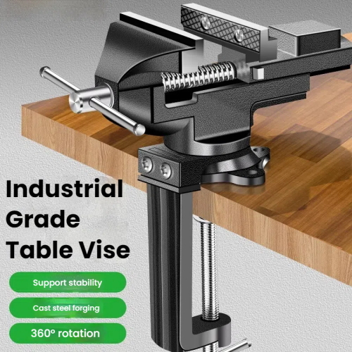 Afbeelding van 360° Draaibare Tafelbankschroef – Universele Klemhouder voor Hout & Sieraden