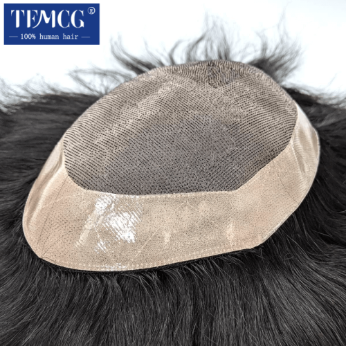 Immagine di Parrucca Maschile Naturale in Capelli Umani - Soluzione Duratura