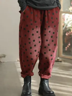 Image de Pantalon Hiver Velours Côtelé Femme - Confort & Style