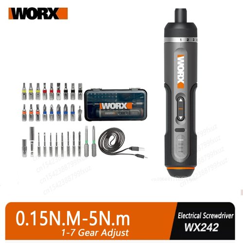 Image de Tournevis Électrique Sans Fil 4V - Set 30 Bits USB Rechargeable