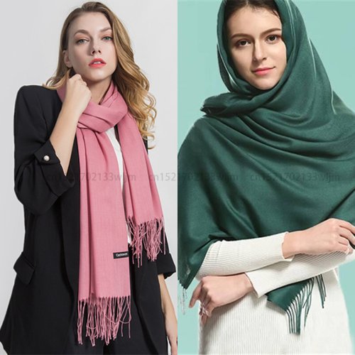 Bild von Eleganter Winter-Schal für Damen 2024 – Dünner Kaschmir-Pashmina Schal mit Kopftuch-Funktion, Lang, Weich und Warm für Elegante Frauen