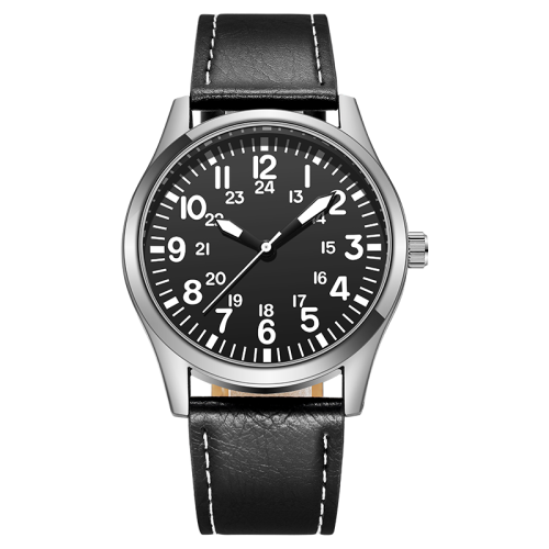 Image of Aviation-Inspired 42mm Pilot Collection Men's Watch with Easy-to-Read Japanese Movement and 24-Hour Display