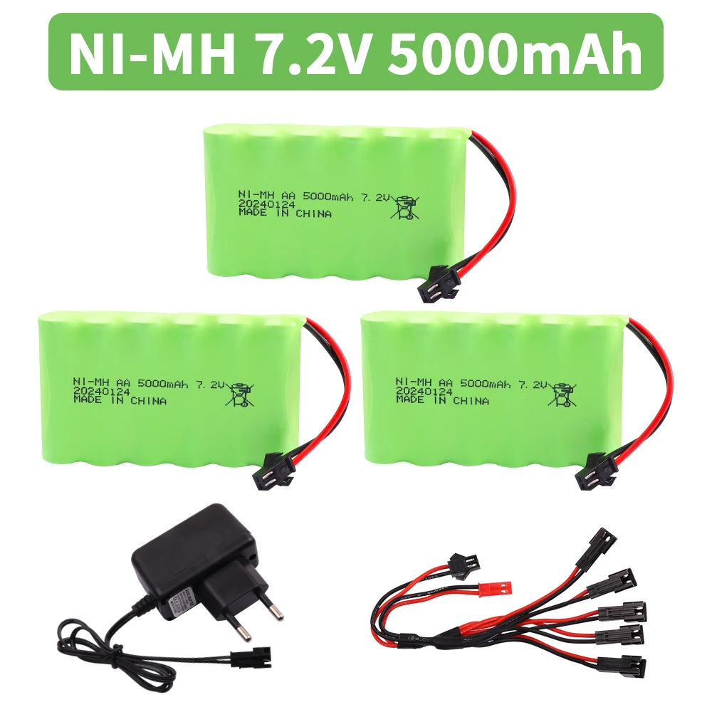 Image de Pack Batterie 7.2V 5000mAh + Chargeur pour RC - Puissance Maximale