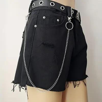 Image de Porte-clés Punk Rock avec Chaîne et Crâne
