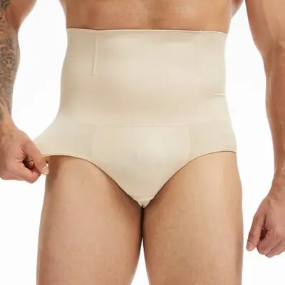 Image de Short de Compression Homme - Taille Haute & Ventre Plat