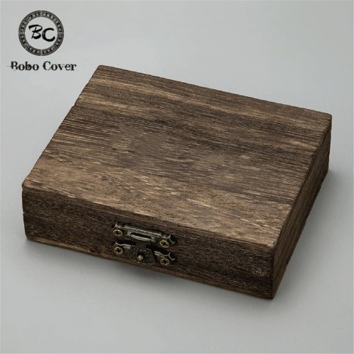 Bild von Vintage Holz-Schmuckbox mit Leder-Veredelung