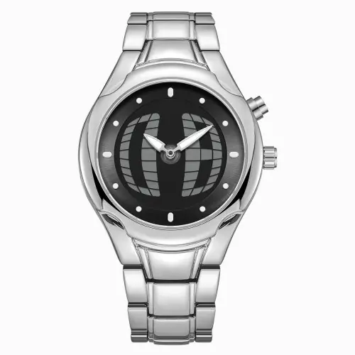 Rond argent noir
