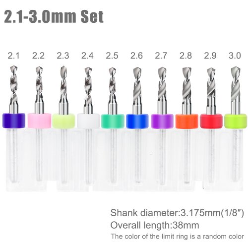 10 Stk. 2,1-3,0mm Set