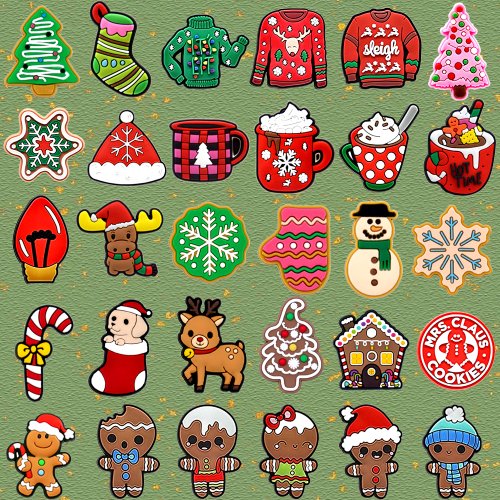 Afbeelding van Vrolijke Kerst Schoencharms - 1/20/50 Stuks