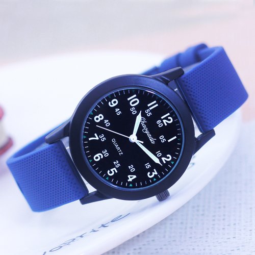 Image of Durable Silicone Strap Quartz Wristwatch for Kids – Perfect Timepiece for Elementary and Junior High Students with Clear 60-Minute Scale for Exams