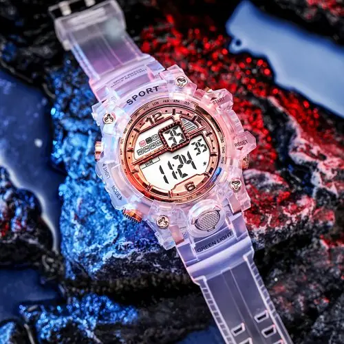 Image de Montre Digitale Transparente - Style Luxe & Sport