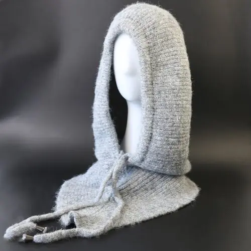 Image de Cagoule Hiver Femme - Écharpe Tricotée & Casquette Chaude