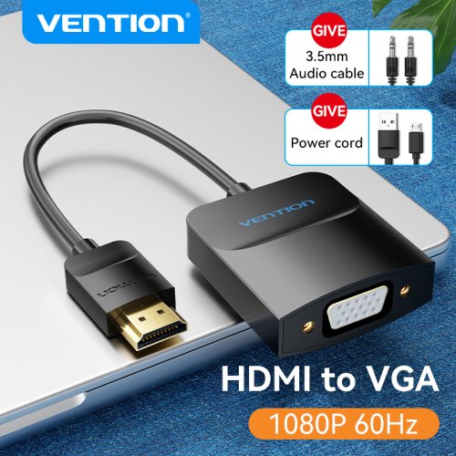 Zdjęcie Adapter HDMI na VGA z Audio – 1080p Full HD