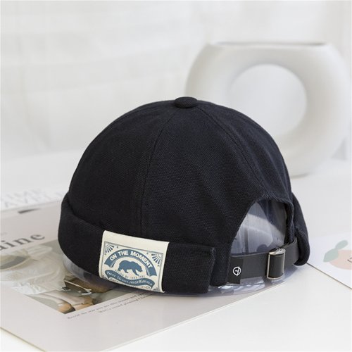 Afbeelding van Mode Katoen Brimless Hoed Mannen Vrouwen Retro Skullcap Meloen Docker Cap Straat Hip Hop Zonder Vizier Zomer Outdoor Beanie Gorras