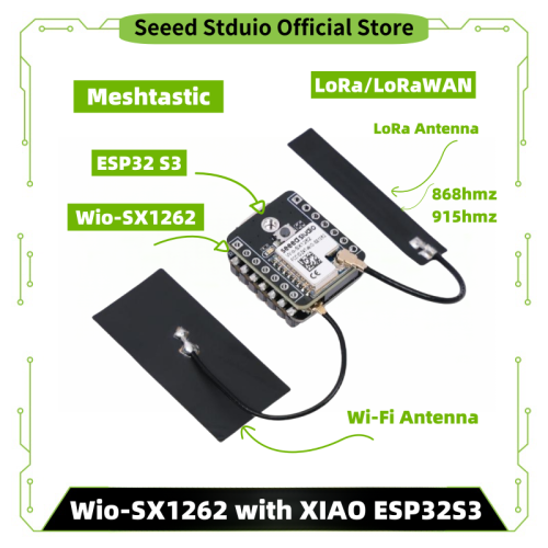 ESP32-S3 LoRa MeshTastic Starter Kit – 868/915 MHz mit Antenne