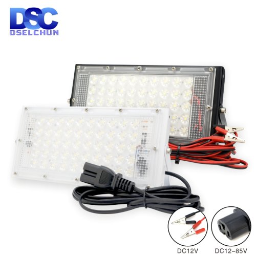 Afbeelding van DC 12V 85V 50W LED Schijnwerper - Draagbare Outdoor Spot met Batterij, Waterdichte Verlichting voor Beveiliging en Buitenverlichting