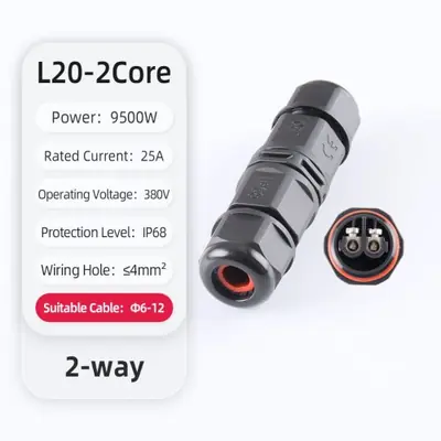 Image de Câble Électrique IP68 Étanche - Connecteur Rapide LED