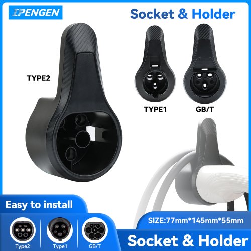 Afbeelding van IPENGEN EV Charger Plug Holder voor elektrisch voertuig Type 2/Type 1/GBT Oplaadkabel Plug Stand Extra bescherming Wallbox
