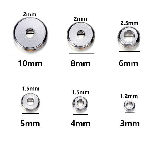 Imagen de 20 unids/lote de cuentas espaciadoras de acero inoxidable de 3-10mm, cuentas planas redondas sueltas...