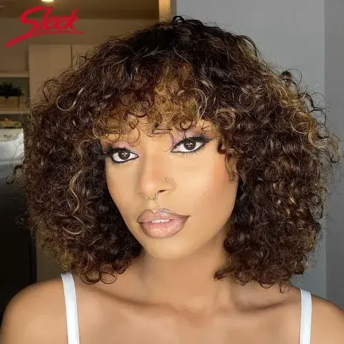 Image de Perruque Jerry Bouclés Court Pixie Bob - Blonde Miel