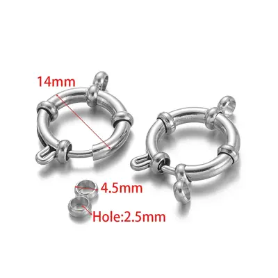 Image de Fermoirs à ressort en acier inoxydable - Lot de 4