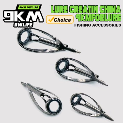 Immagine di Kit di Riparazione per Punta di Canna da Pesca con Anelli in Ceramica e Acciaio Inox - 3 Pezzi per Spinning 1/8 - 3/2 mm, Colore Gunsmoke