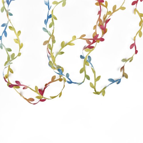 Zdjęcie Sztuczne liście z jedwabiu w kształcie liści – 10-metrowa wstążka koronkowa do DIY, dekoracji ślubnych i ozdób domowych