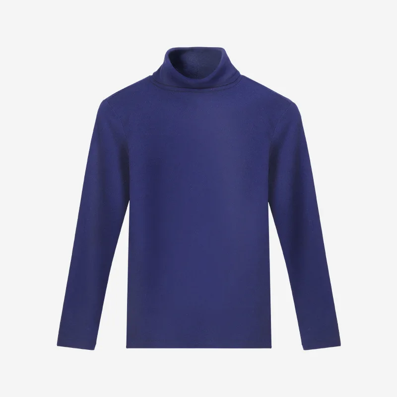Afbeelding van Fleece verdikt thermisch ondergoed Heren Thermisch shirt met schildpadhals Nauwsluitende slijtage Top met lange mouwen Thermisch ondergoed Heren