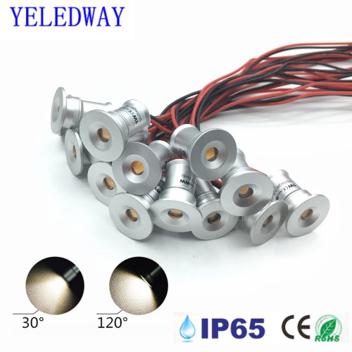 Imagen de Luz LED Empotrable de Techo 12V, Foco Regulable de 1W, Blanco y Negro, Ideal para Escaparates, Dormitorios, Fiestas, KTV, DJ y Escaleras - Kit DIY