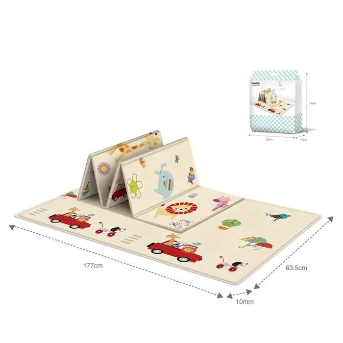 Image de Tapis de jeu pliable 97x177cm - Double face éducatif
