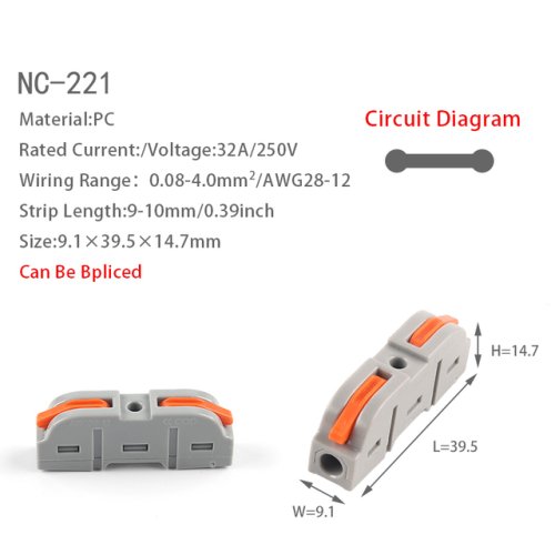 Imagen de Conector Rápido Universal de 2-3 Pines para Cables