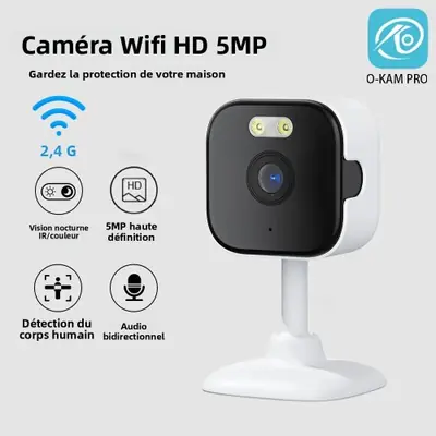 Image de Caméra de surveillance HD 5MP avec vision nocturne et audio bidirectionnel