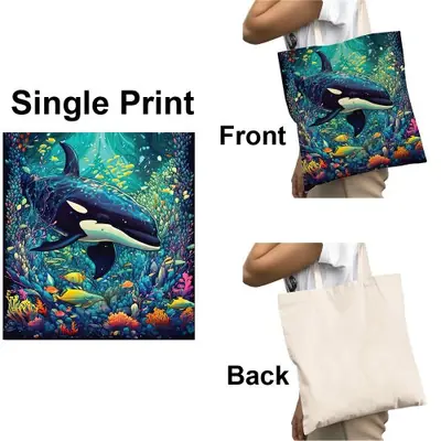 Image de Sac Fourre-Tout Tissu Imprimé - Grand Sacs à Main Personnalisés