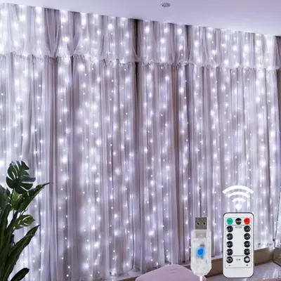 Rideau LED avec Télécommande - Décoration de Noël Élégante
