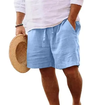 Image de Shorts Homme Coton Lin Respirant Été